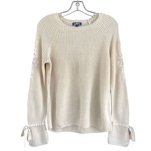 Boho Embroidered Bell Sleeves Sweater Size Medium